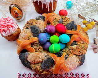 Итальянская пасхальная коса с тремя начинками