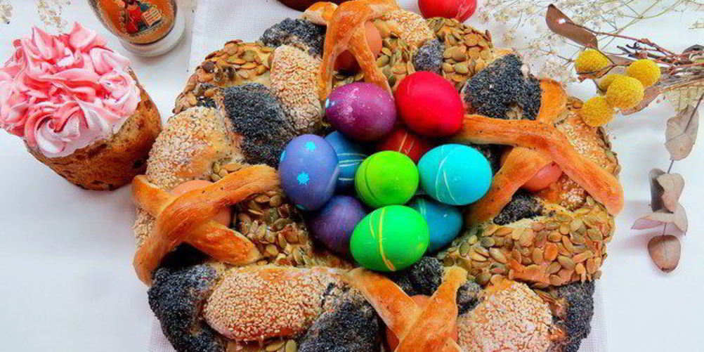 Рецепт итальянская пасхальная коса с тремя начинками