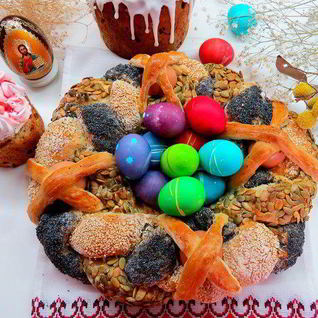 Итальянская пасхальная коса с тремя начинками