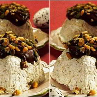 Пасха с горьким шоколадом и орехами