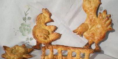 пасхальная курочка и запеченые яйца