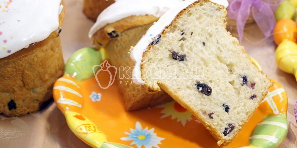 Рецепт пасхальный кулич с изюмом