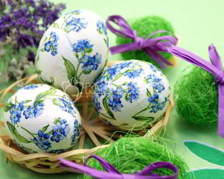 Пасхальные яйца Цветочный декупаж