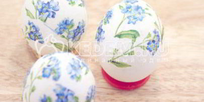 пасхальные яйца цветочный декупаж