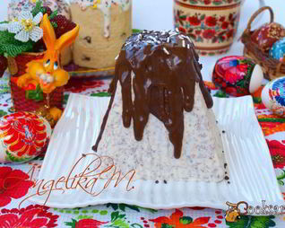 Творожная пасха с шоколадом