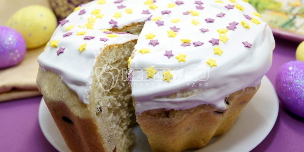 Рецепт вкусный пасхальный кулич с изюмом