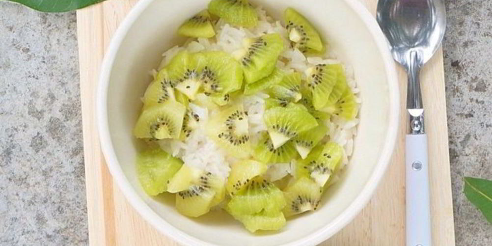 Рецепт рисовый пудинг на кокосовом молоке с фруктами