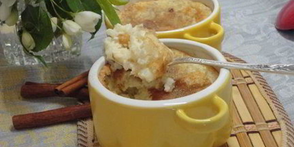 Рецепт рисовый пудинг с изюмом и корицей