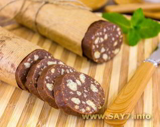 Сладкая шоколадная колбаска