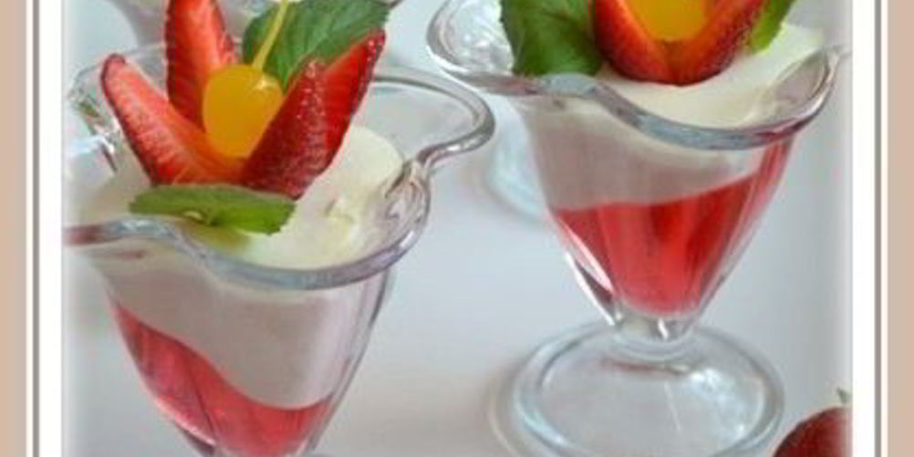 Рецепт творожный десерт с клубникой