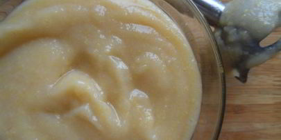 яблочное пюре со сливками