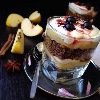 Яблочный десерт Крестьянки под вуалью