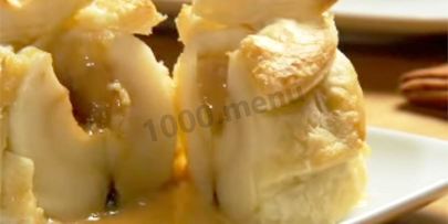 яблоки запеченные в слоеном тесте в духовке