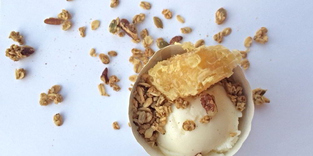 Рецепт замороженный йогурт с ванилью и медом