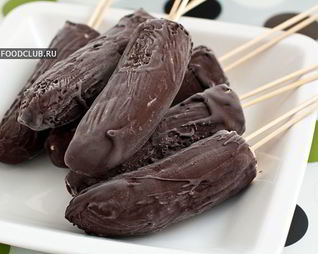 Замороженные бананы в шоколаде