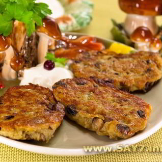 Драники с грибами