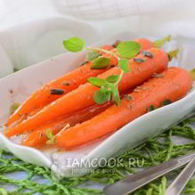 Рецепт Гарнир из глазированной моркови с тимьяном
