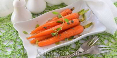 гарнир из глазированной моркови с тимьяном