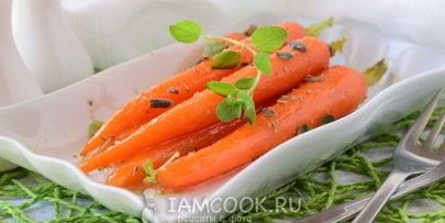 гарнир из глазированной моркови с тимьяном