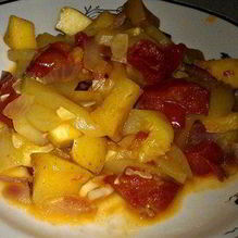 Рецепт Гарнир из кабачков с яблоками