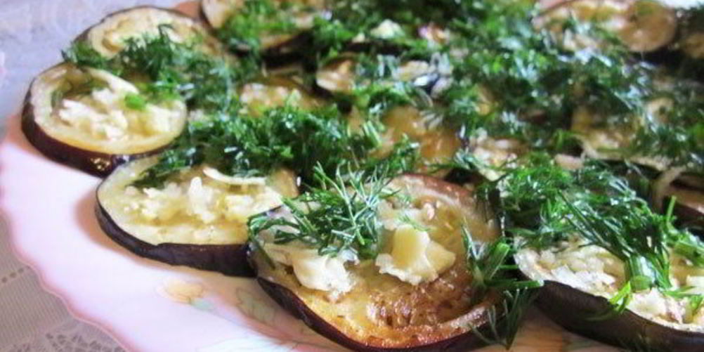 Рецепт гарнир из жареных баклажанов