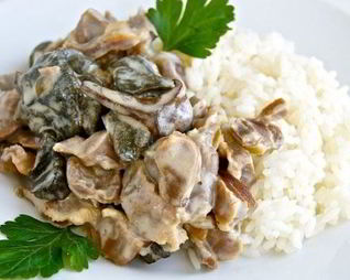 Гарнир к куриным желудкам