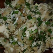 Рецепт Картофель молодой со сметаной и зеленью