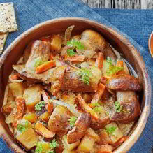 Рецепт Картофель с белыми грибами