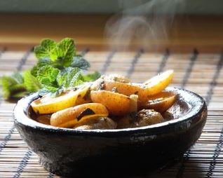 Картофель с мятой по-алжирски