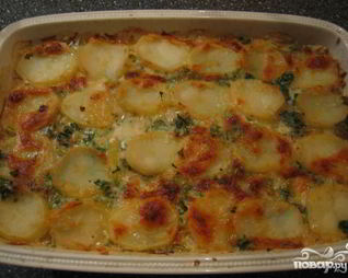 Картофель с плавленым сыром