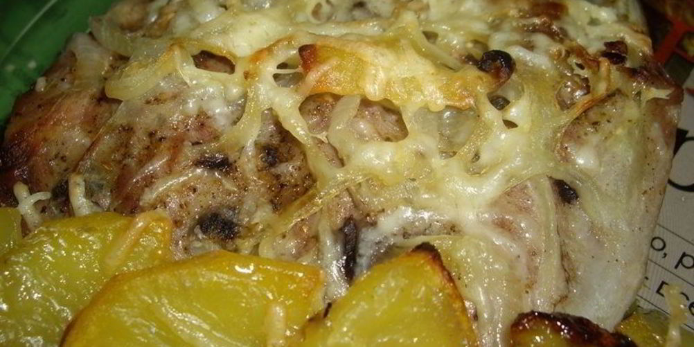 Рецепт картофель с ребрышками в духовке