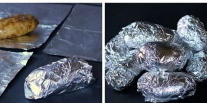 картофель в фольге в мультиварке