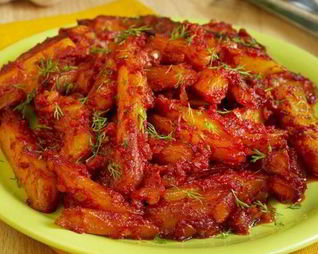 Картофель в остром томатном соусе