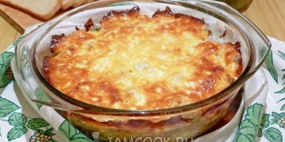 Рецепт картошка с курицей и сыром в духовке
