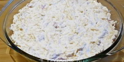 картошка с курицей и сыром в духовке