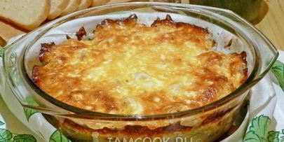 картошка с курицей и сыром в духовке