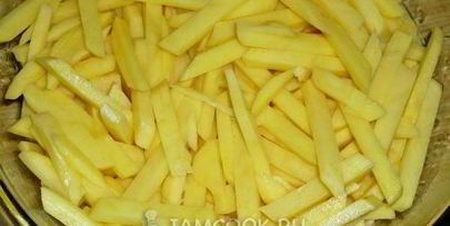 картошка с курицей и сыром в духовке