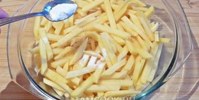 картошка с курицей и сыром в духовке