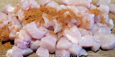 картошка с курицей и сыром в духовке