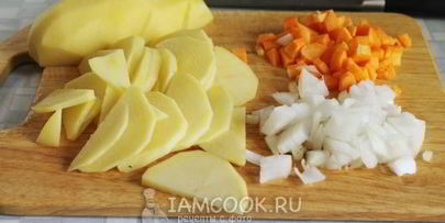 картошка с мясом слоями в духовке