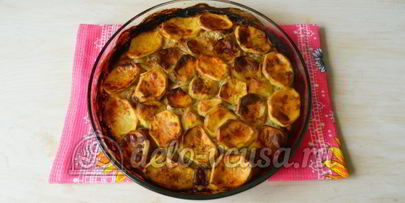 картошка с мясом в духовке