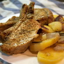 Рецепт Картошка с ребрышками в духовке