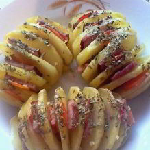 Рецепт Картошка с ветчиной в духовке