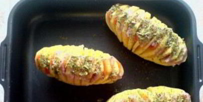 картошка с ветчиной в духовке