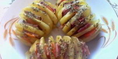 картошка с ветчиной в духовке