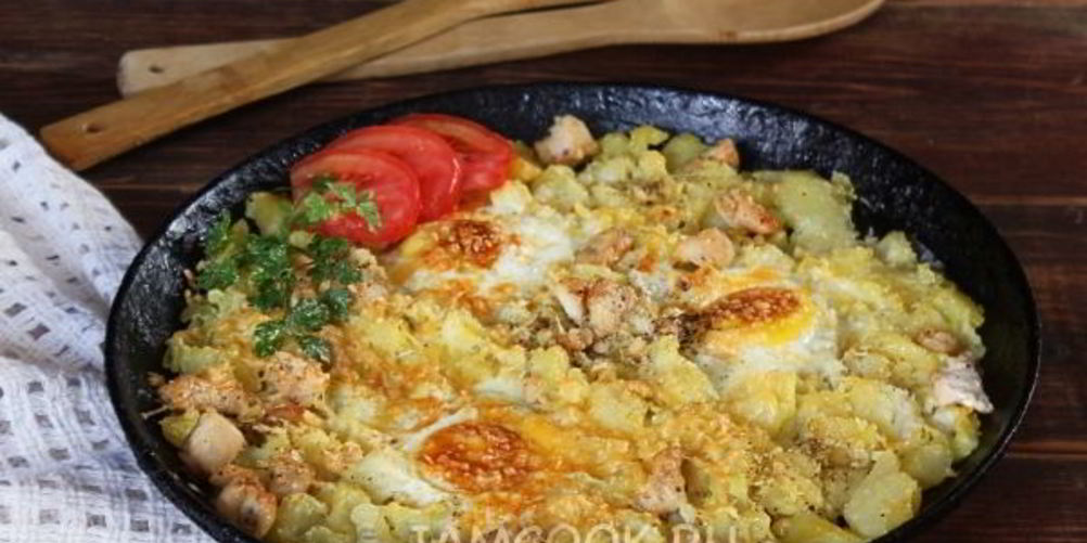 Рецепт картошка с яйцом в духовке