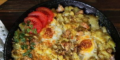 картошка с яйцом в духовке