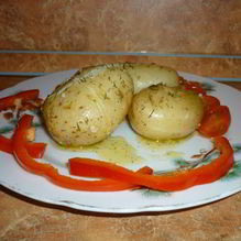 Рецепт Молодой Картофель с чесночно-укропным маслом