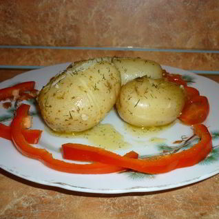 Молодой Картофель с чесночно-укропным маслом