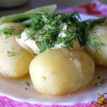 Рецепт Молодой картофель со сметаной и зеленью